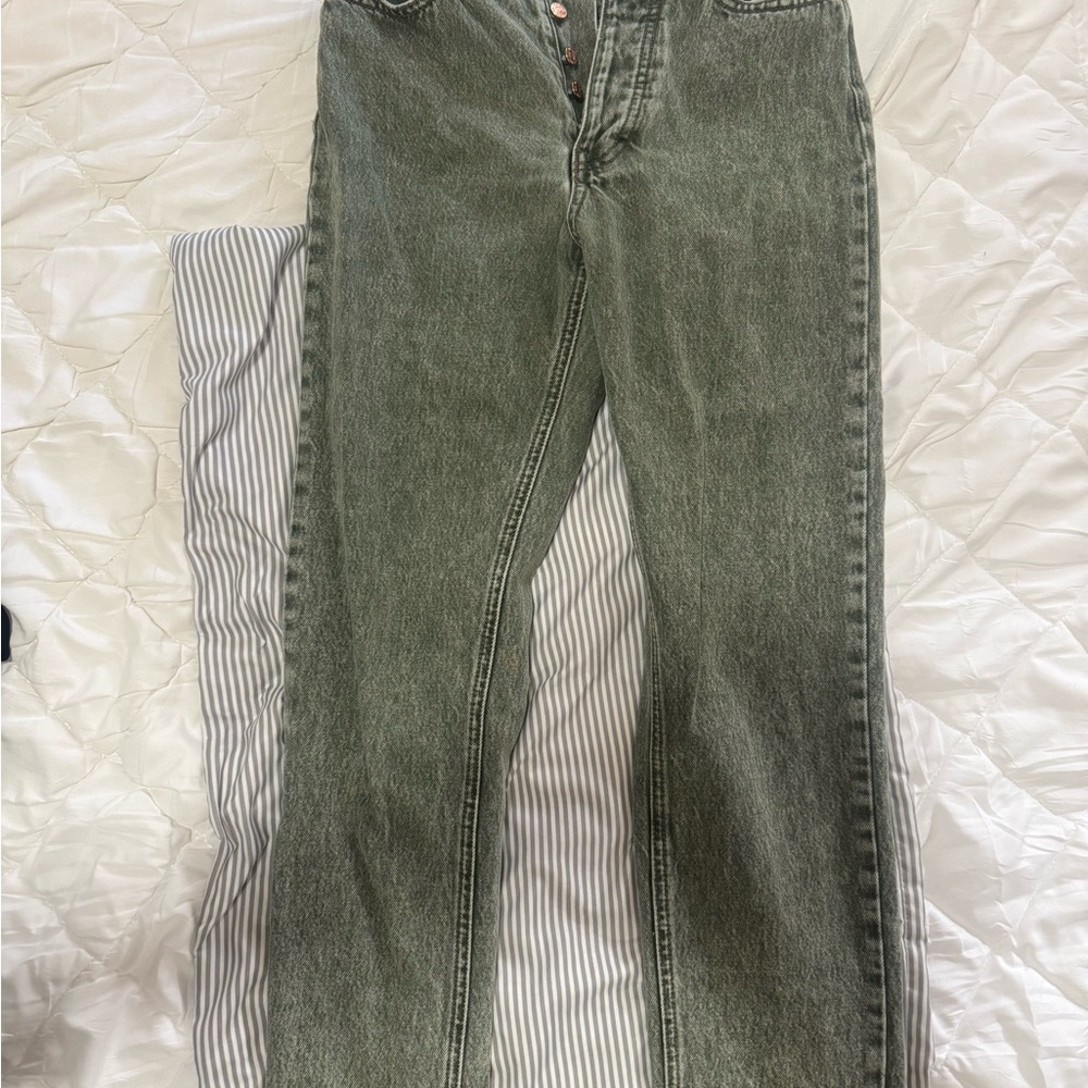 BDG Green Straight Leg Jeans